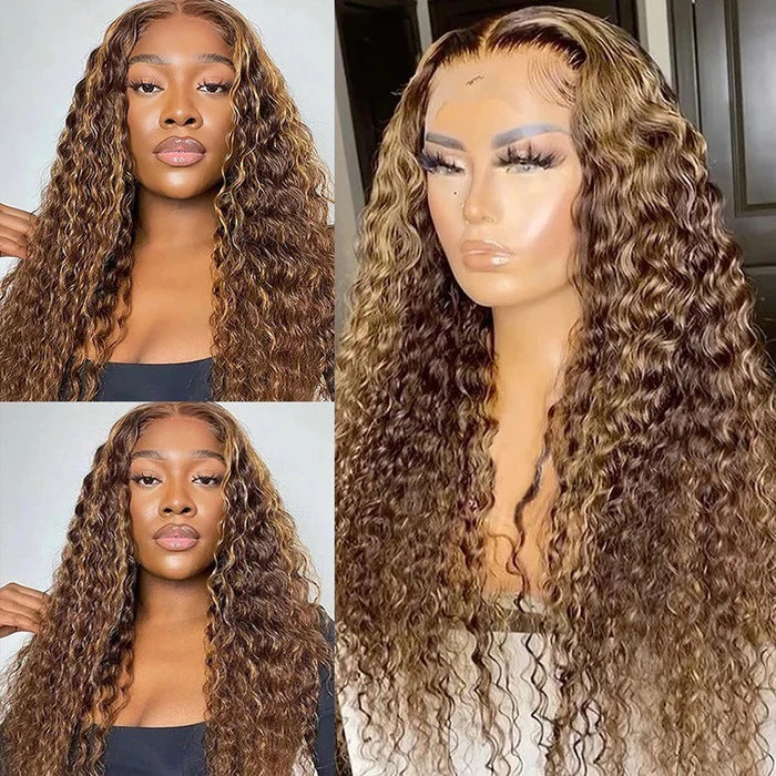 P427 13x6 Water Wave Lace Front Human Hair Wigs