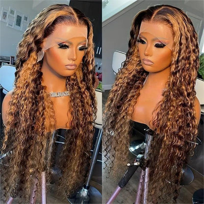 P427 13x6 Water Wave Lace Front Human Hair Wigs