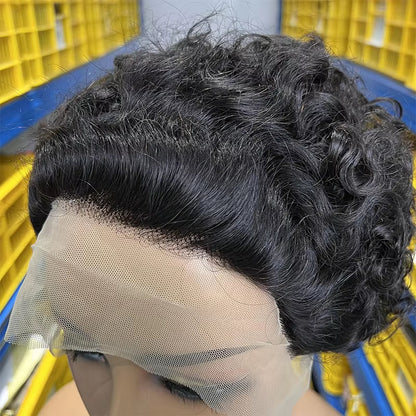 Brazilian Pixie Cut Wig Human Hair 13X1 Short Curly Lace Front Wigs Human Hair Short Curly Wigs For Black Women Human Hair